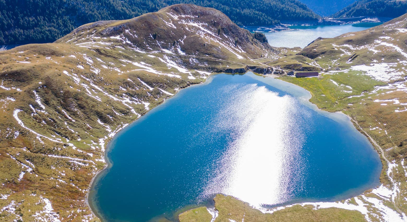 Lake surrounded by mountains 