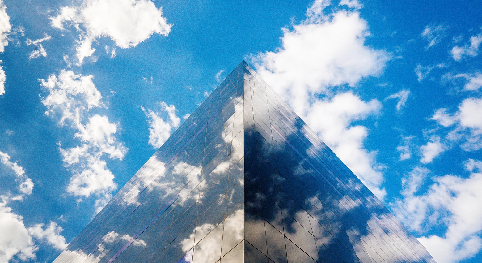 Top of skyscraper in the clouds
